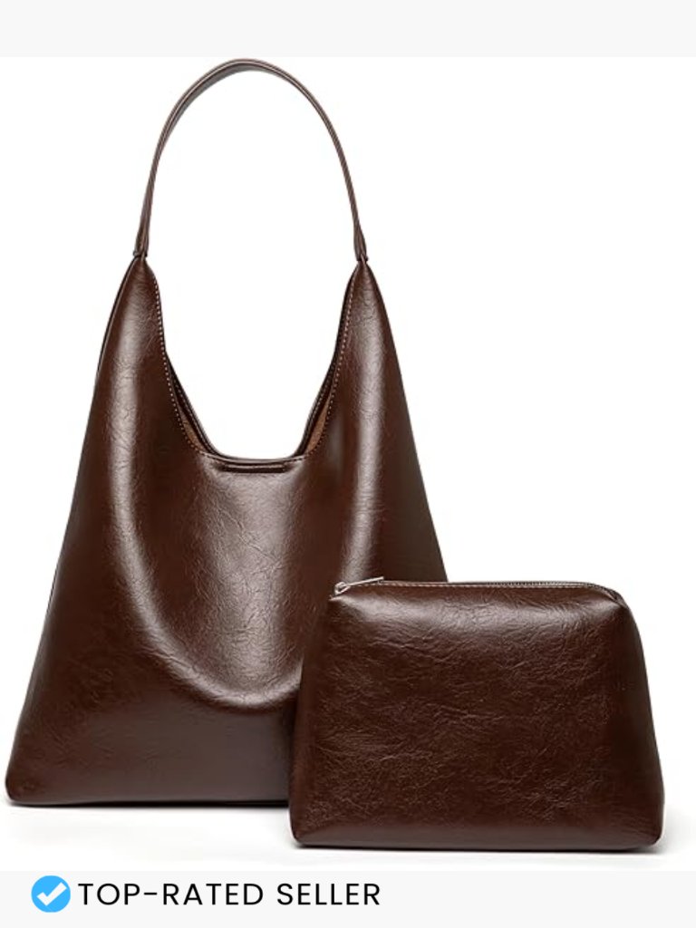 Hobo Tote Shoulder Bag Large Capacity Faux Leather Work Casual Daily Crossbody